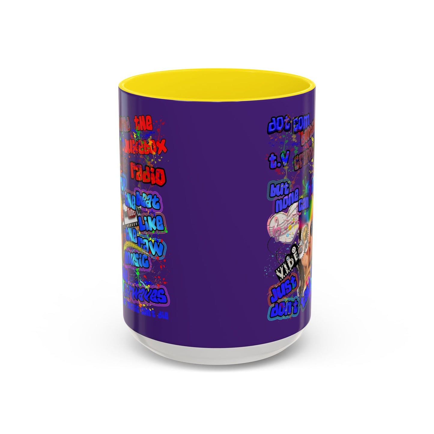 drop the beat - Accent Mug (purple)