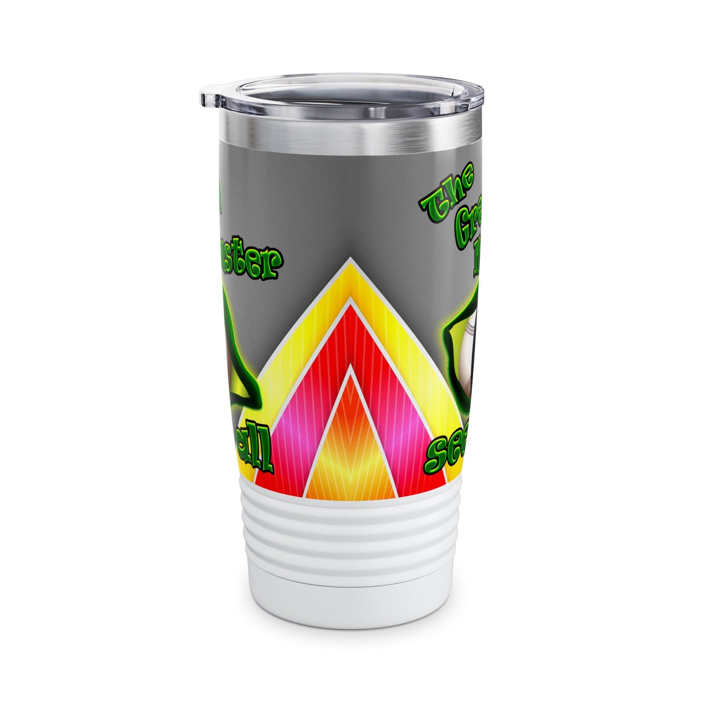 green monster - Ringneck Tumbler, 20oz (rainbow split)