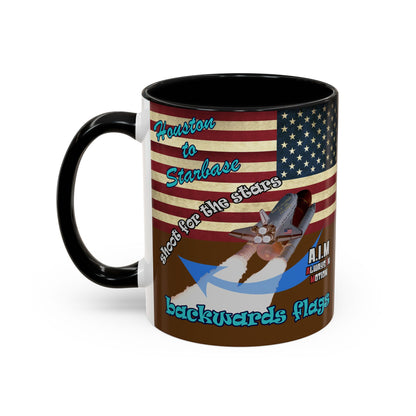 shoot for the stars - Accent Mug (brown)