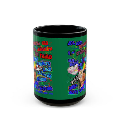 drop the beat - Black Mug (dark green)