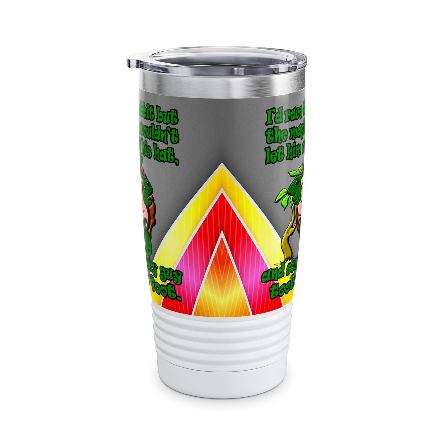 turtle race - Ringneck Tumbler, 20oz (rainbow split)