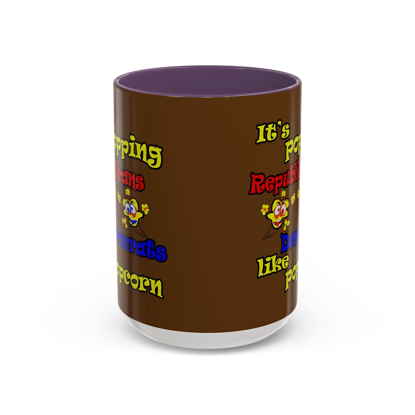 popping like popcorn - Accent Mug (brown)