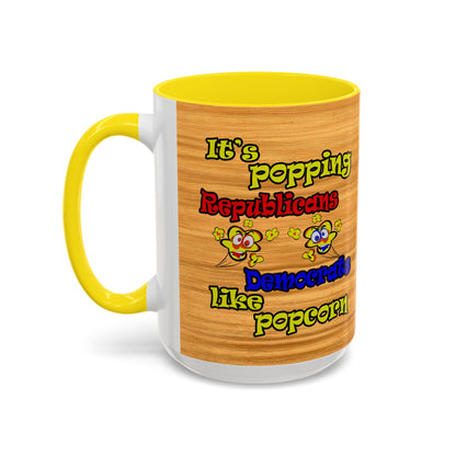 popping like popcorn - Accent Mug (butterscotch wood finish)