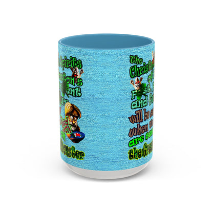christmas spirits of boston - Accent Mug (faded blue)