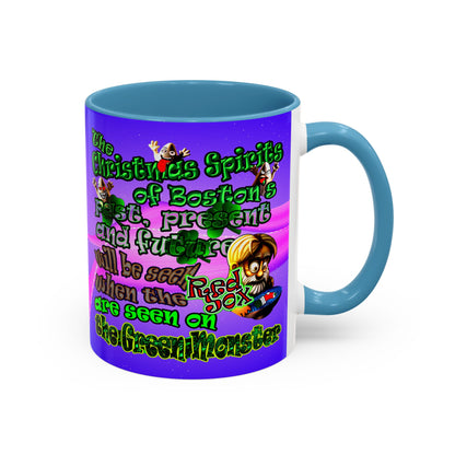 christmas spirits of boston - Accent Mug (purple-pink wave)