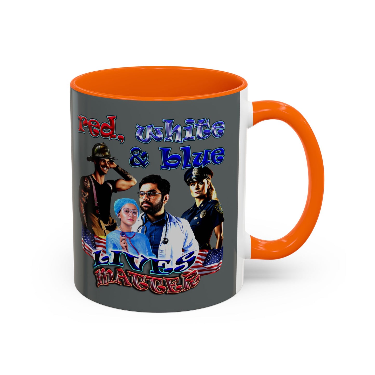 rw&b lives matter - Accent Mug (dark grey)