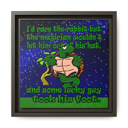 turtle race - framed canvas art ('snoops' background)
