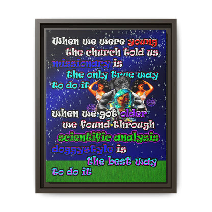 doggystyle - framed canvas art ('snoops' background)