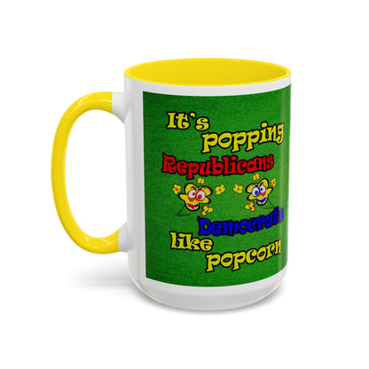 popping like popcorn - Accent Mug (green turf)