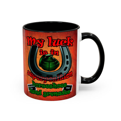 my luck - Accent Mug (burnt orange)