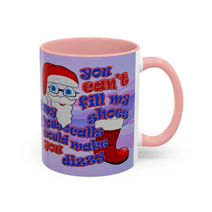 santa's shoes - Accent Mug (light blue-pink wave)