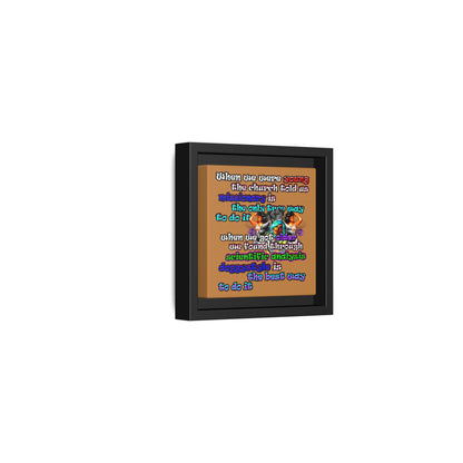 doggystyle - framed canvas art (light brown)