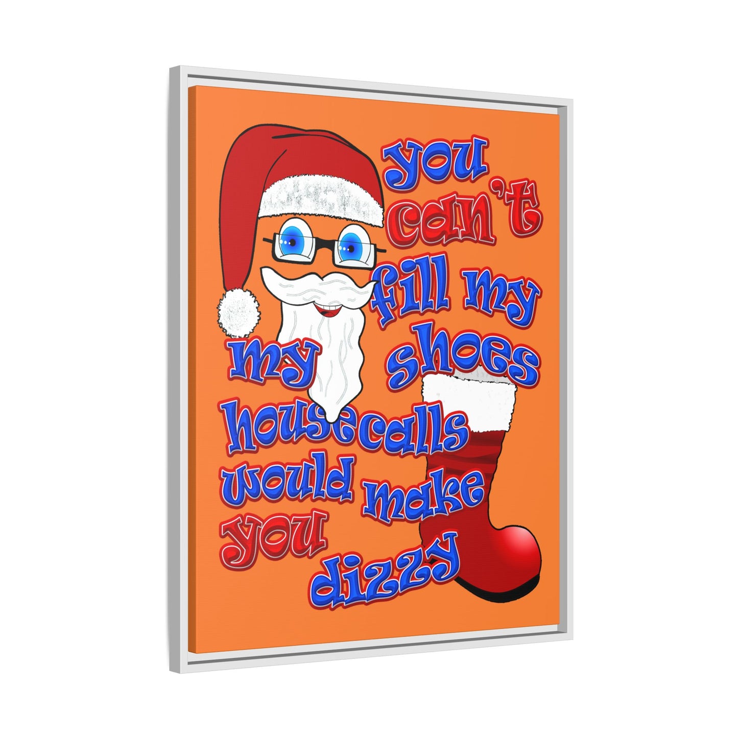 santa's shoes - framed canvas art (crusta)