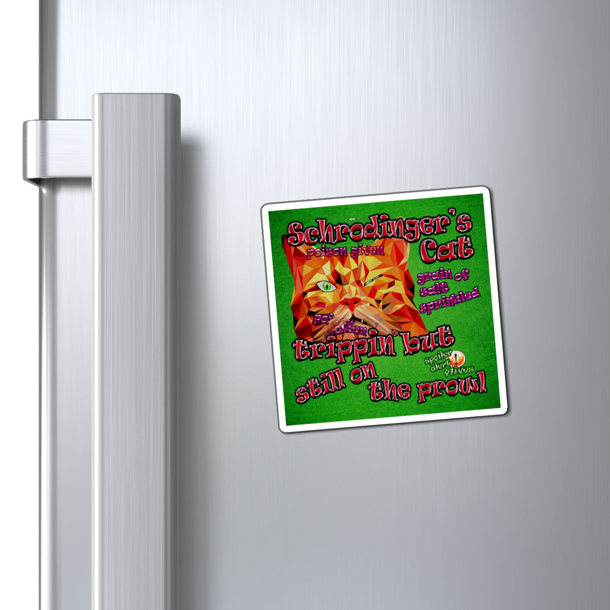 schrodinger's cat - Magnets - (green turf)