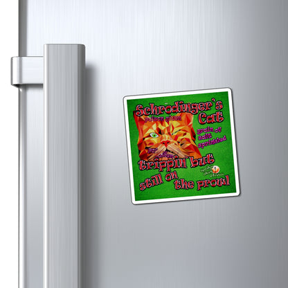 schrodinger's cat - Magnets - (green turf)