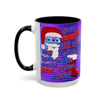 santa's shoes - Accent Mug (purple wave)