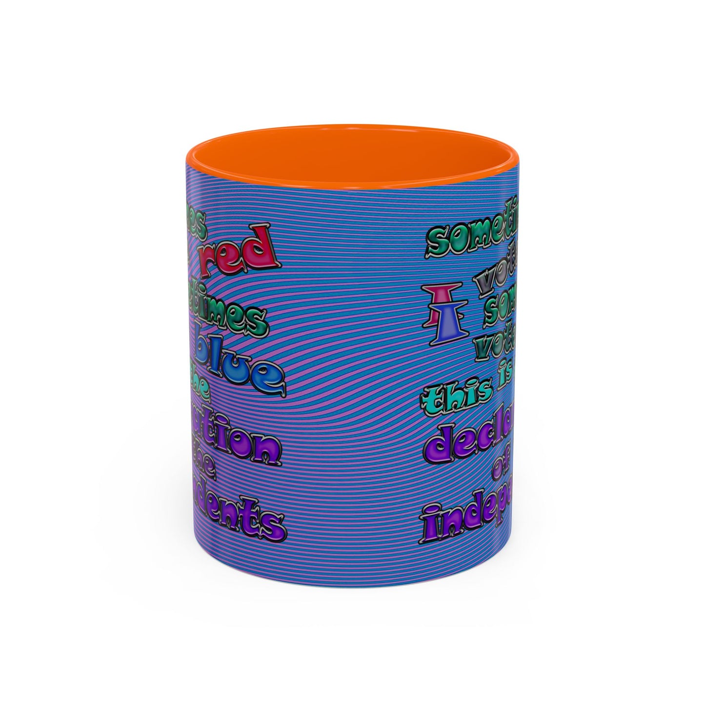 declaration of the independents - Accent Mug (light blue-purple wave)