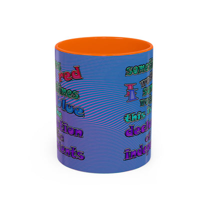 declaration of the independents - Accent Mug (light blue-purple wave)