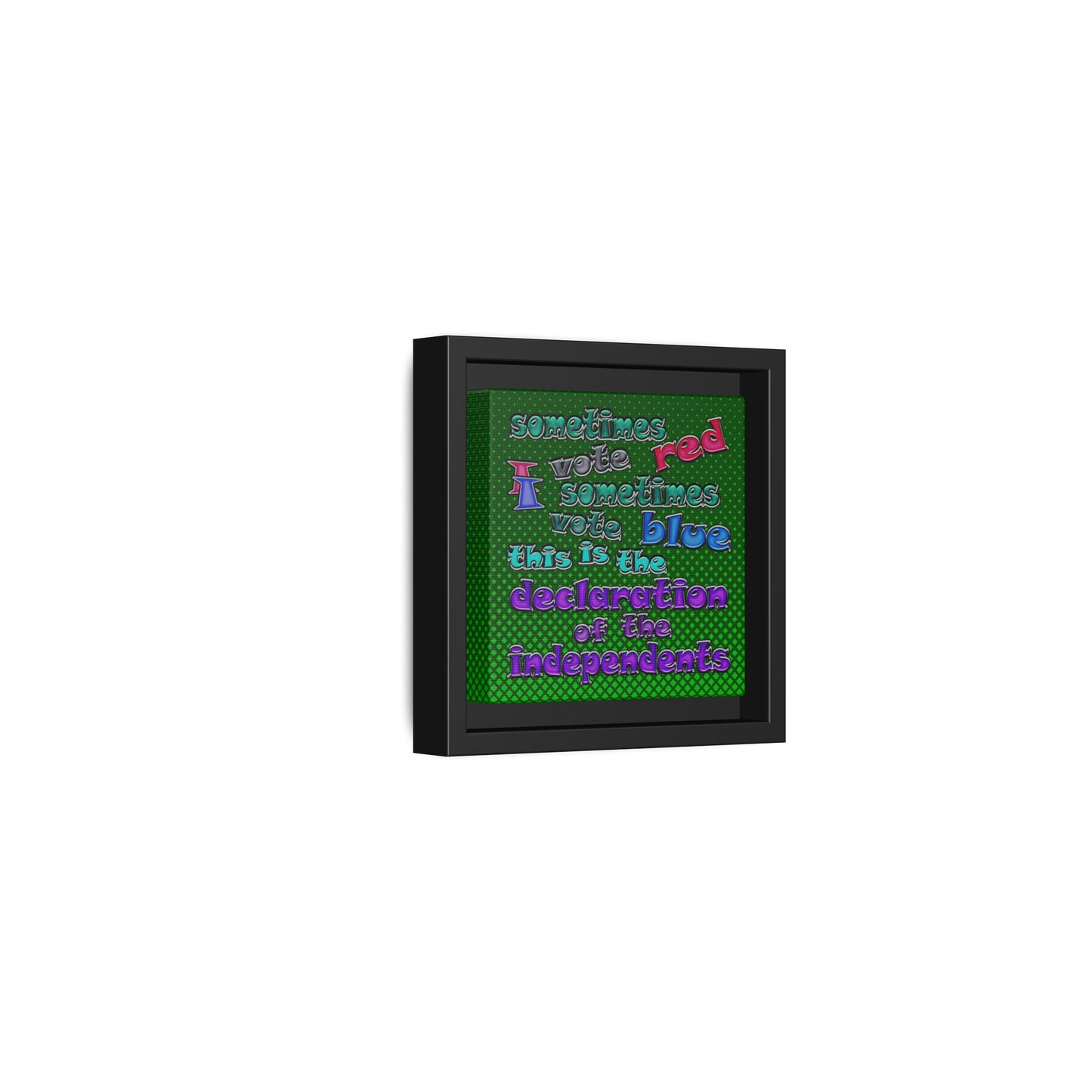 declaration of the independents - framed canvas art (logo green)