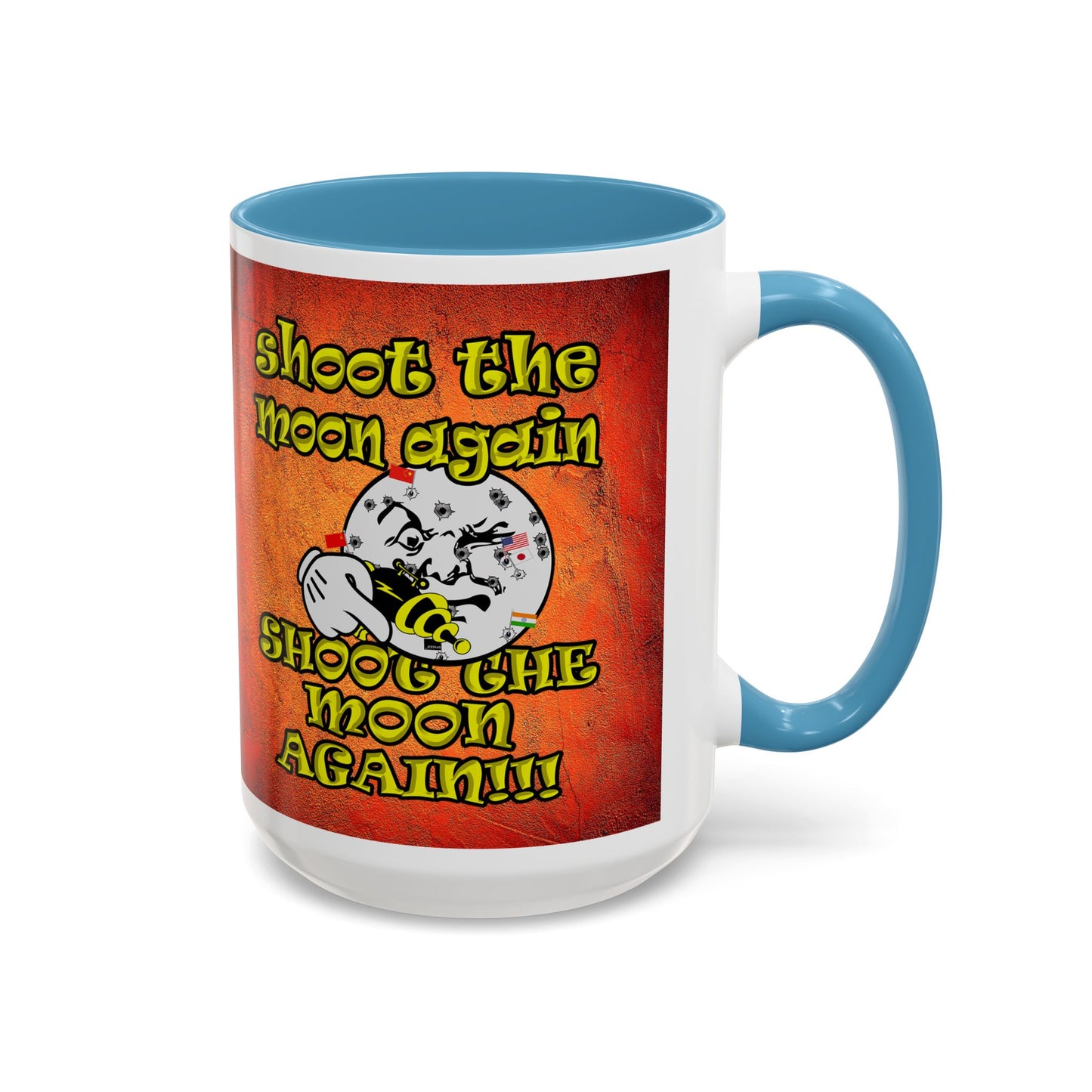 shoot the moon again - Accent Mug (burnt orange)