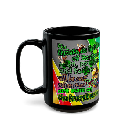 christmas spirits of boston - Black Mug (rainbow split)