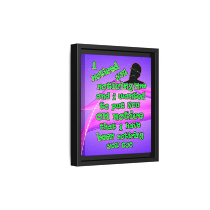 noticed you noticing - framed canvas art (purple-pink wave)