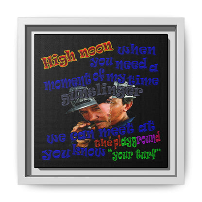 high noon - framed canvas art (black)