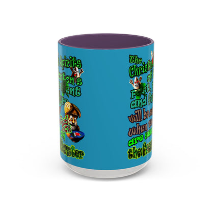 christmas spirits of boston - Accent Mug (turquoise)
