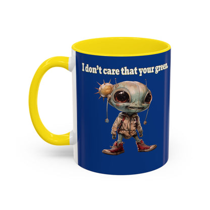 I don't care that your grey - Accent Mug (dark blue)