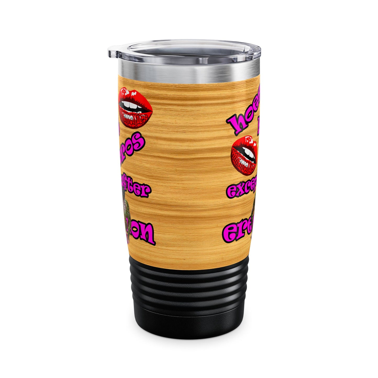 hoes b4 bros - Ringneck Tumbler, 20oz (butterscotch wood finish)