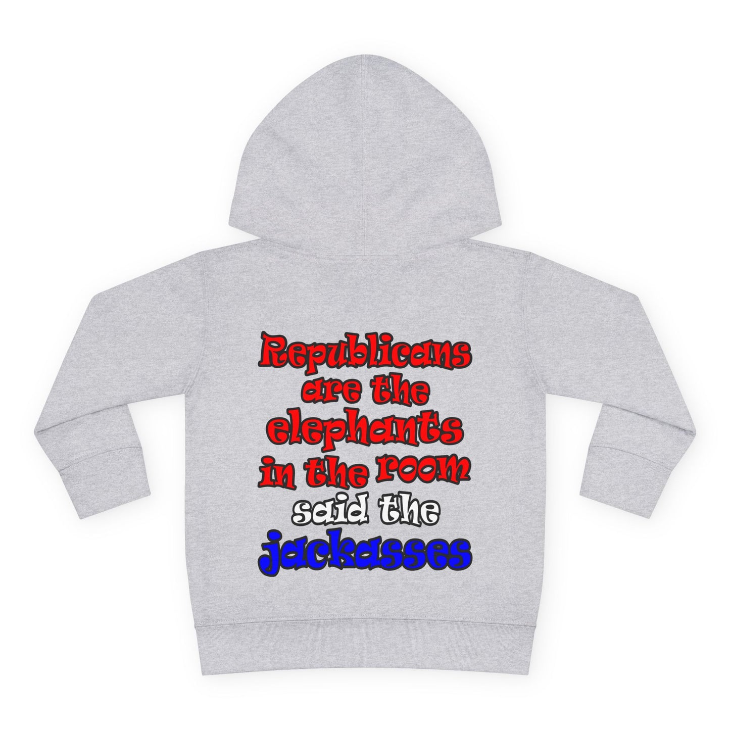 donkeys and elephants - Toddler Pullover Fleece Hoodie