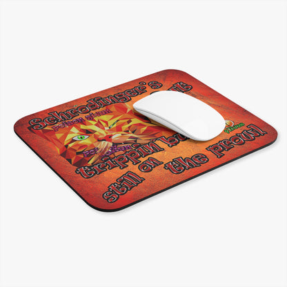 schrodinger's cat - Mouse Pad (Rectangle) (burnt orange)