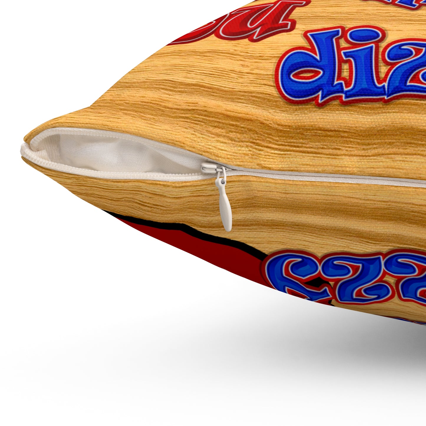 santa's shoes - Spun Polyester Square Pillow - (butterscotch wood finish)