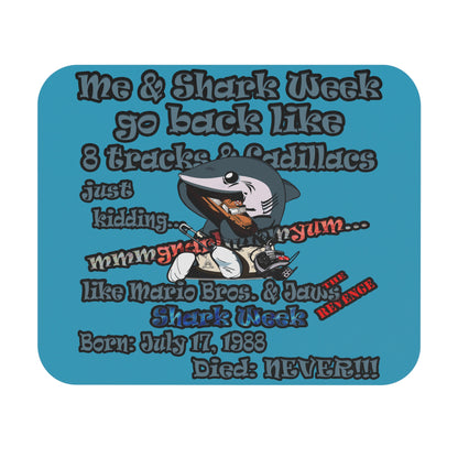 shark week - Mouse Pad (Rectangle) - (turquoise)