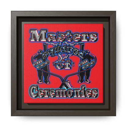 em cee squared - framed canvas art (red)