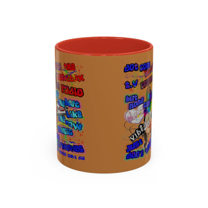 drop the beat - Accent Mug (light brown)
