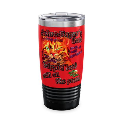 schrodinger's cat - Ringneck Tumbler, 20oz (red)