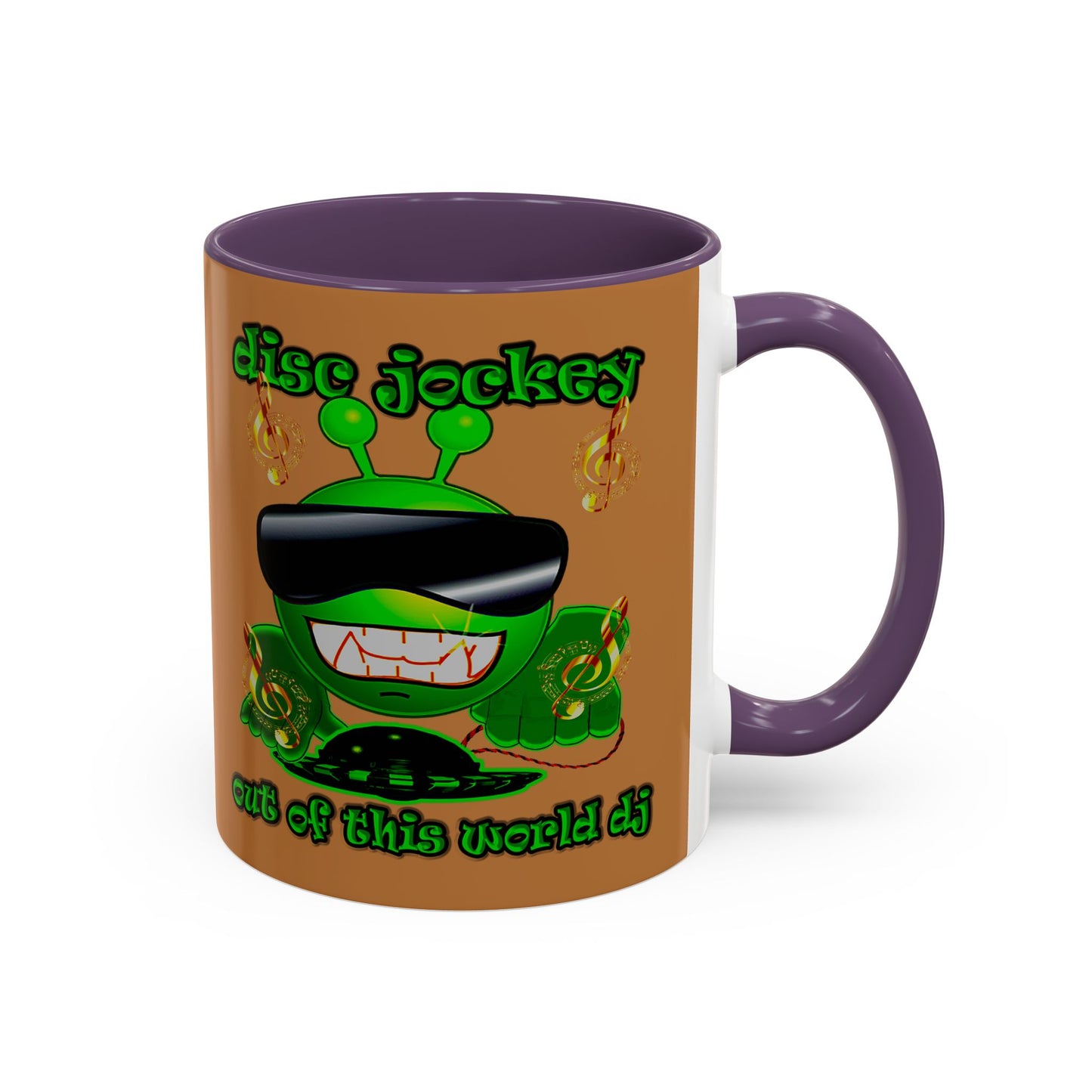 disc jockey - Accent Mug (light brown)
