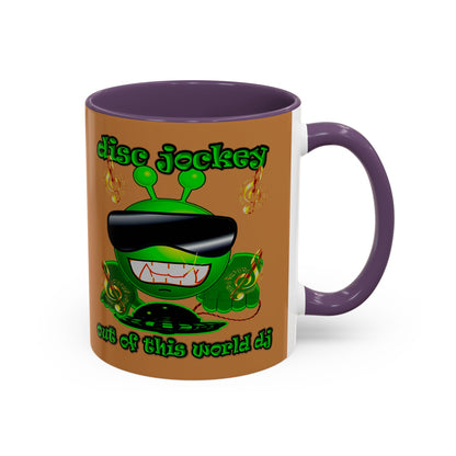 disc jockey - Accent Mug (light brown)