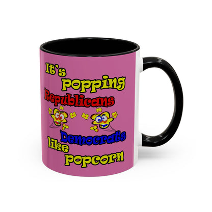popping like popcorn - Accent Mug (light pink)