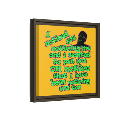 noticed you noticing - framed canvas art (yellow)