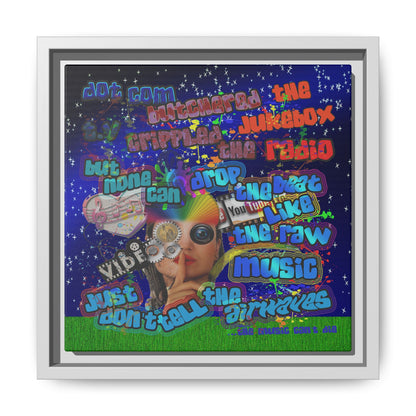 drop the beat - framed canvas art ('snoops' background)