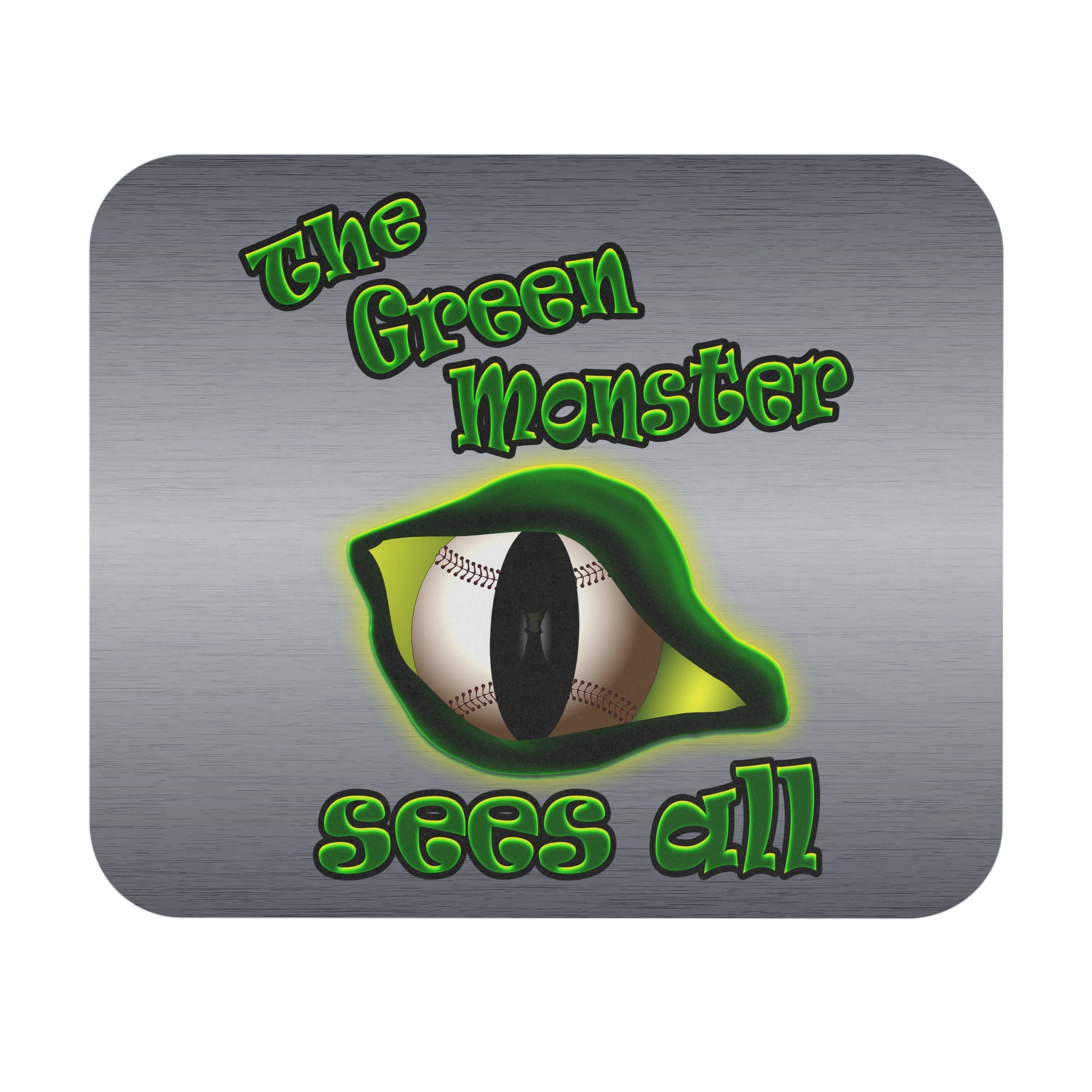green monster - Mouse Pad (Rectangle) (brushed nickel)