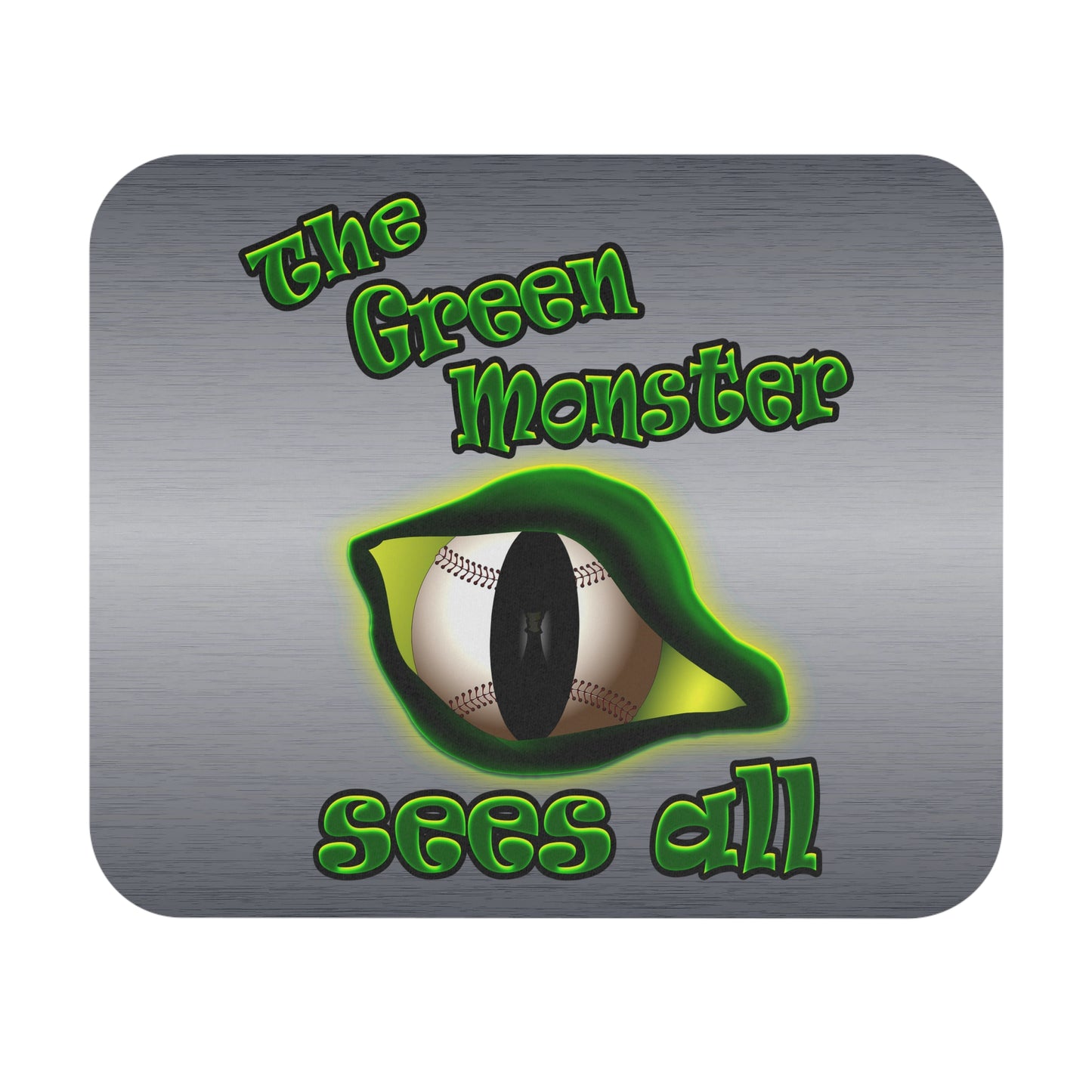 green monster - Mouse Pad (Rectangle) (brushed nickel)