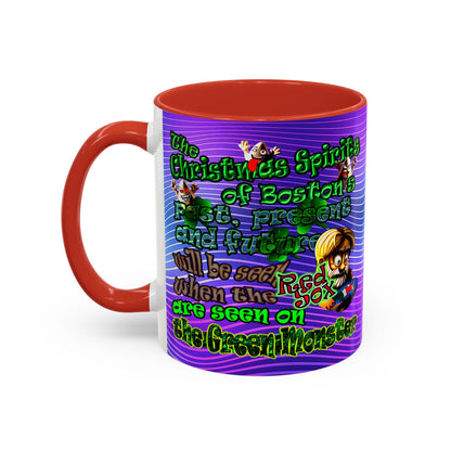 christmas spirits of boston - Accent Mug (purple wave)