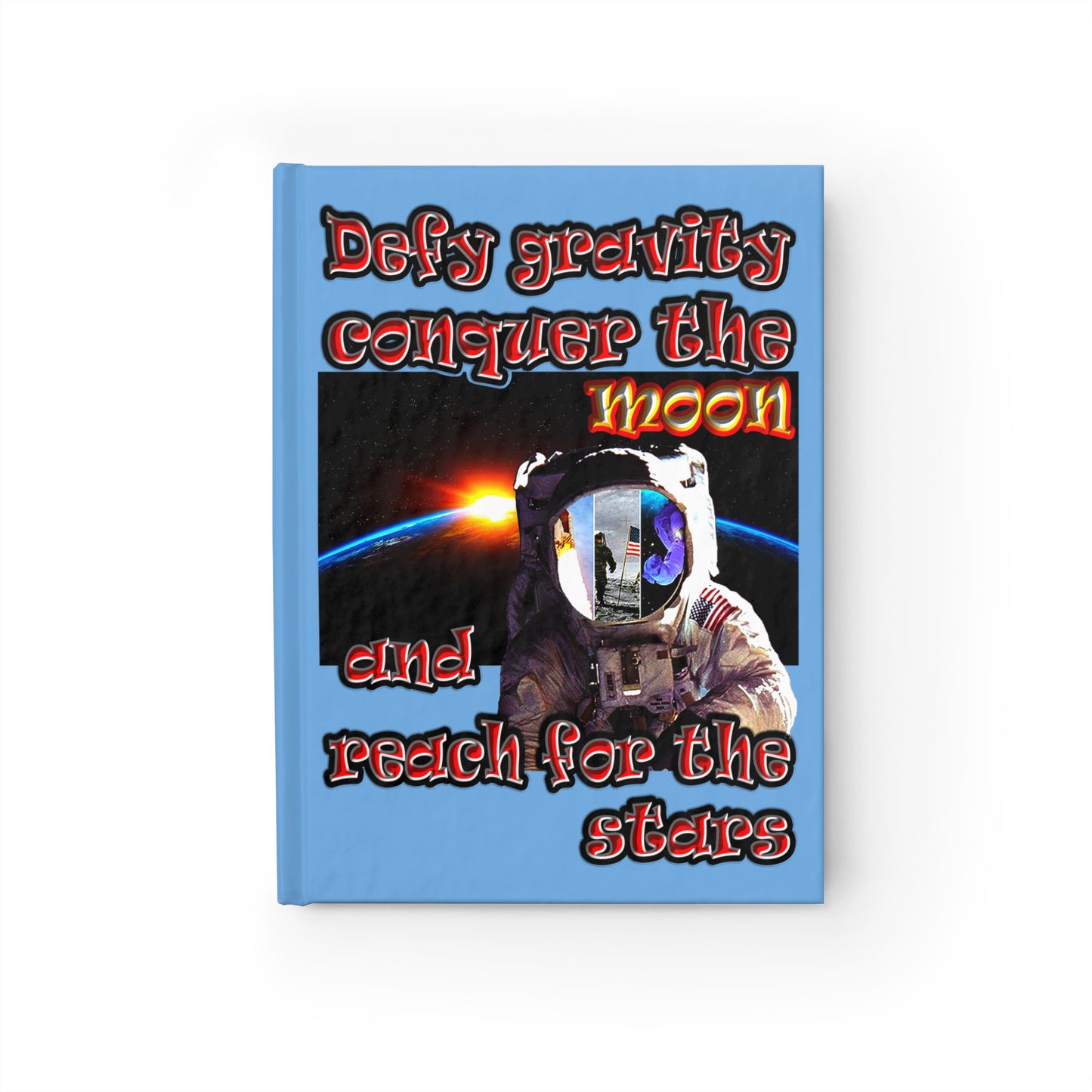 defy conquer reach - journal-lined (light blue)