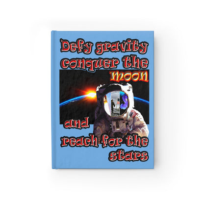 defy conquer reach - journal-lined (light blue)