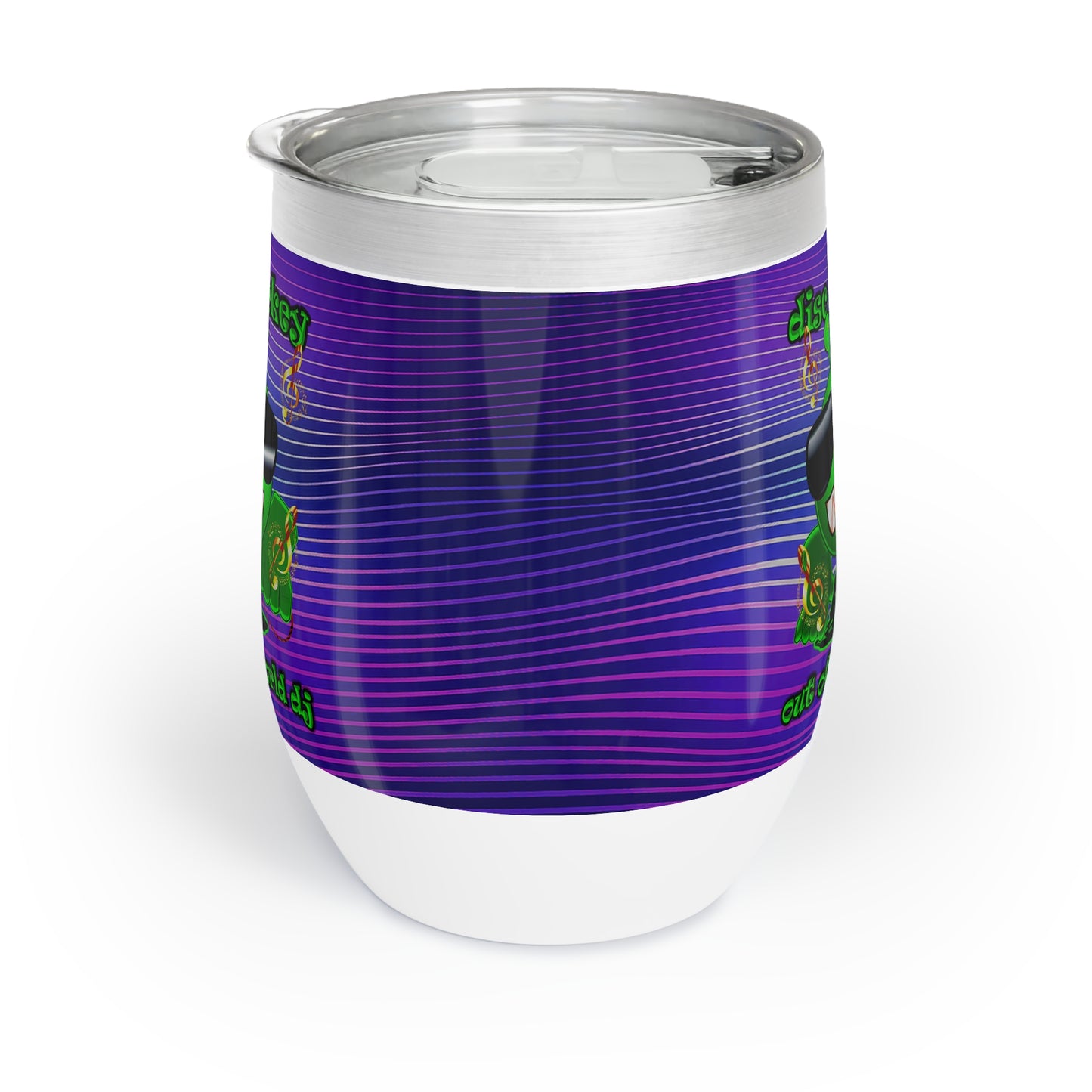disc jockey - Chill Wine Tumbler (purple wave)