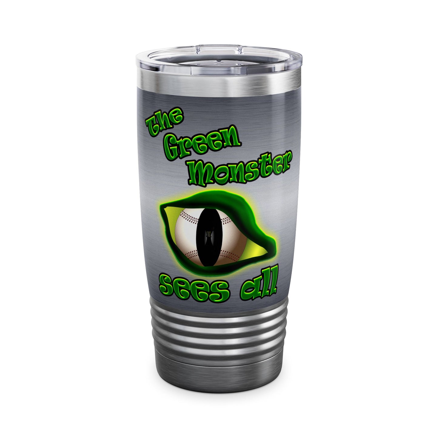 green monster - Ringneck Tumbler, 20oz (brushed nickel)