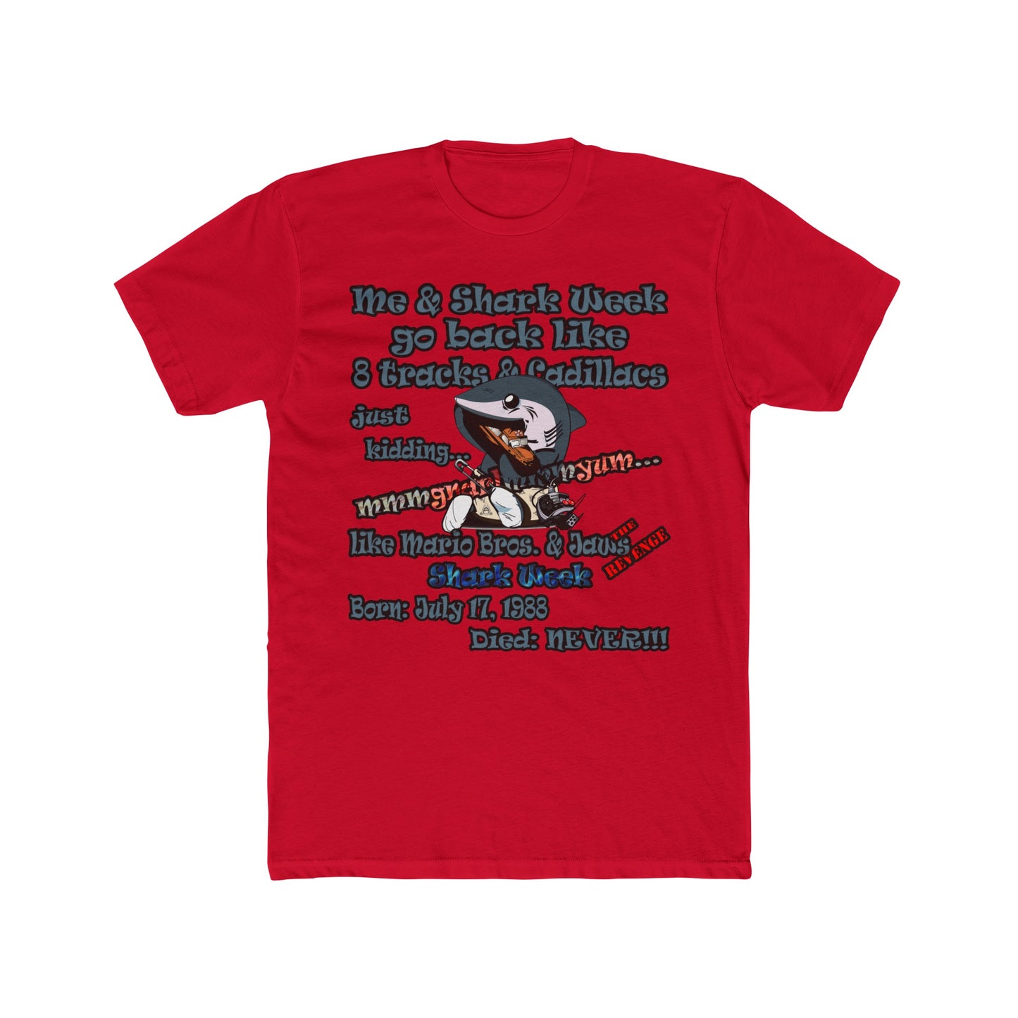 shark week - Men's Cotton Crew Tee
